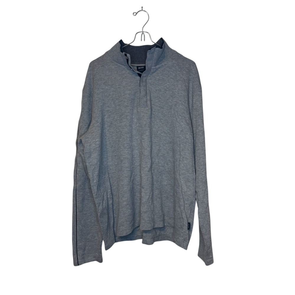 Hugo Boss Women's Sweater Regular Fit Mock Neck  Long Sleeve Pullover Gray‎ XXL
